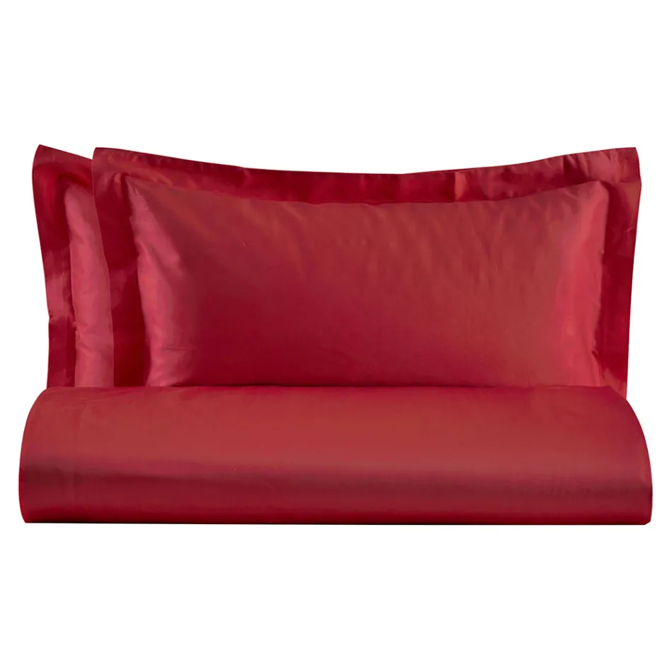 Doppelbettbezug-Set aus 100 % Baumwollsatin, hergestellt in Italien – Fluffy Viadurini