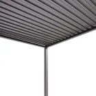 Anthrazitfarbene Aluminium-Pergola mit verstellbarem Dach - Vitta Viadurini