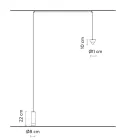 Wire Stehlampe aus schwarzem Aluminium und Kegel Tolles minimalistisches Design - Mercado Viadurini