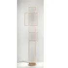 Design-LED-Stehlampe aus Gold oder Silber lackiertem Metall - Formal Viadurini