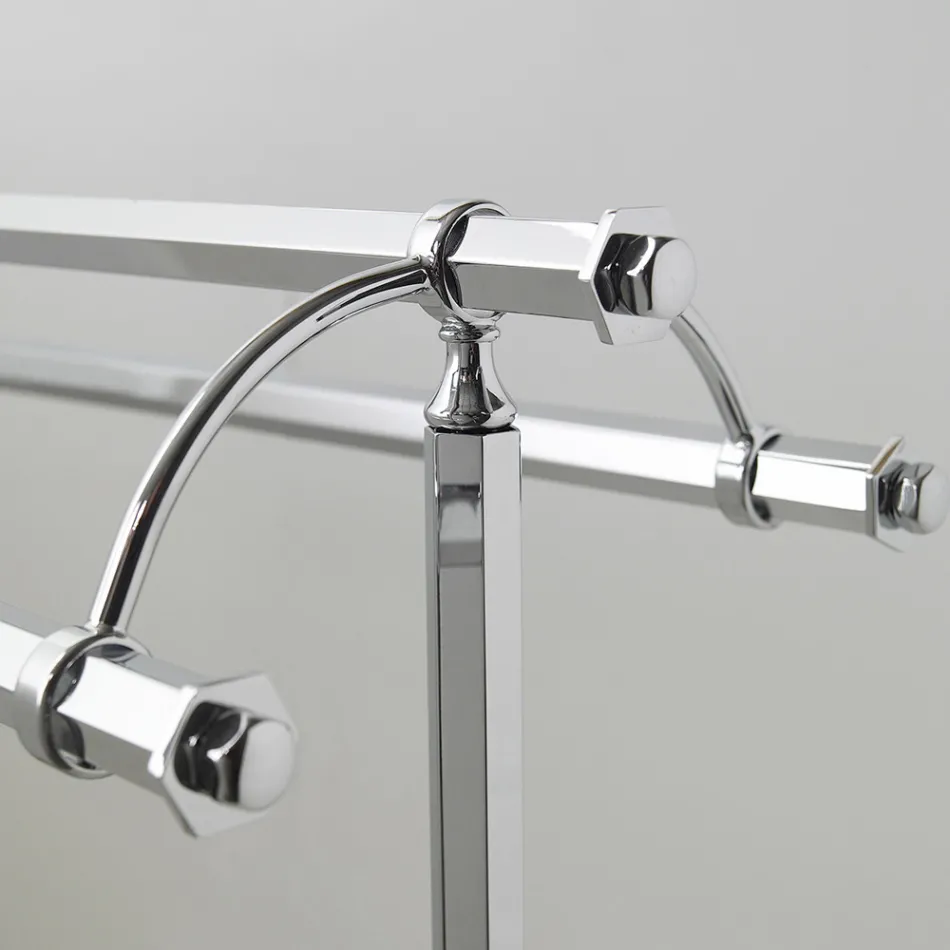 Vintage-Badezimmer-Handtuchhalter aus Messing, hergestellt in Italien – Aristide Viadurini