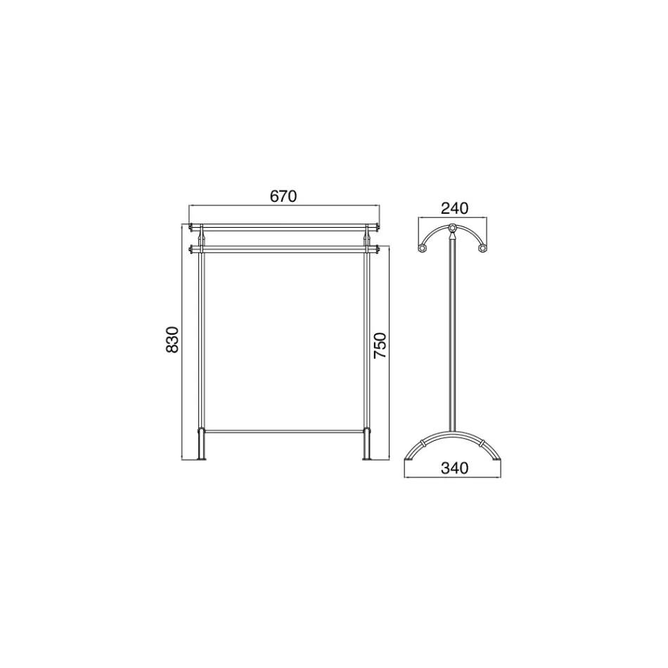 Vintage Messing Badetuchhalter Made in Italy - Aristide Viadurini