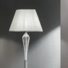 Klassische Stehlampe aus handgefertigtem Rigaton-Glas und goldenem Metall - Fievole Viadurini