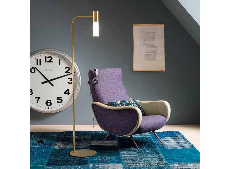 Elegante Wohnzimmer-Stehlampe aus Messing und italienischem Glas - Etoile von Il Fanale Viadurini