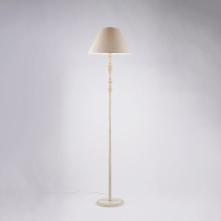 Stehlampe und Lampenschirm aus Holz und Eisen, hergestellt in Italien für die Inneneinrichtung - Toskana Viadurini