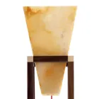 Design Stehlampe aus Onyx und Holz Grilli York in Italien hergestellt  Viadurini