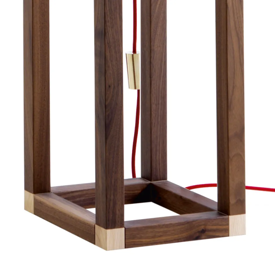 Design Stehlampe aus Onyx und Holz Grilli York in Italien hergestellt  Viadurini