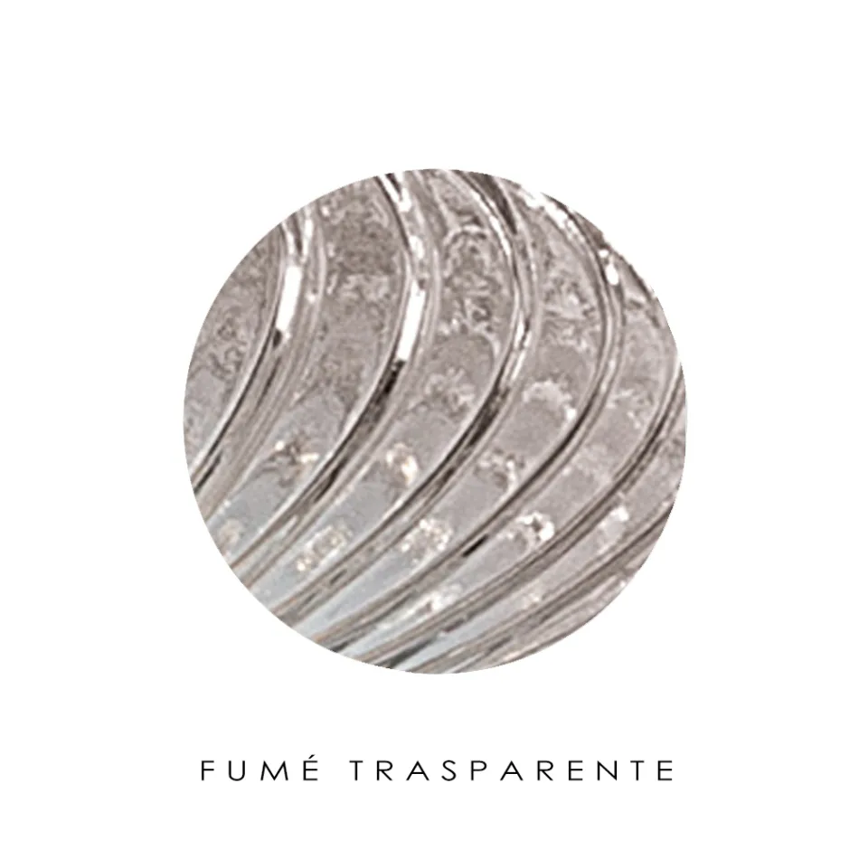 Stehlampe aus geripptem und mundgeblasenem venezianischem Glas - Dafne Viadurini