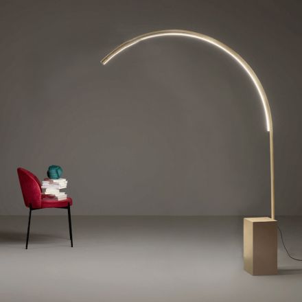 Moderne Stehlampe mit dimmbarem LED-Licht aus lackiertem Metall – Picea Viadurini