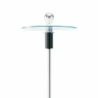 Moderne Stehlampe mit verchromter Struktur und Glasplatte Made in Italy - Saturno Viadurini