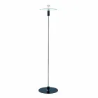 Moderne Stehlampe mit verchromter Struktur und Glasplatte Made in Italy - Saturno Viadurini