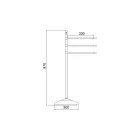 Vintage 3-Arm-Handtuchhalterständer aus Messing und Keramik - Lyon Viadurini