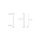 Stehlampe aus Metall mit verschiedenen Oberflächen Made in Italy - Lumi Viadurini