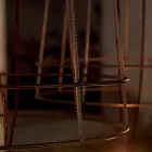 Wohnzimmer Stehlampe 3 Lichter in Weiß oder Naturmetall Minimal Style - Styling Viadurini