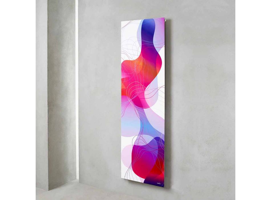 Elektrische Wandstrahlplatte aus Stahl mit 1000 Watt - Kelvin-Dekoration Viadurini
