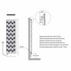 5 Bar Design Stahl elektrische Strahlungsplatte bis 1000 Watt - Fluss Viadurini