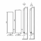 Elektrische Strahlungsplatte Moderner Wandheizkörper bis 1000 W - gebogen Viadurini