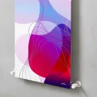 Wandmontierte hydraulische Strahlungsplatte aus Stahl mit Dekoration 839 Watt - Kelvin Viadurini