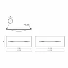 Horizontale Ausführung Hydraulische Strahlungsplatte aus Stahl bis 820 W - Schnitt Viadurini