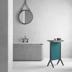 Strahlungsplatte in Aluminium und elektrischem und farbigem Stoffdesign 150 W - Sam Viadurini