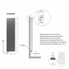 Vertikale elektrische Strahlungsplatte in Edelstahl Reflex Design 1000 W - Eis Viadurini