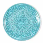 Moderne farbige Teller 18 Stück Kompletter Tischservice in Gres - Creta Viadurini