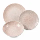 Moderne farbige Teller 18 Stück Kompletter Tischservice in Gres - Creta Viadurini