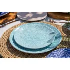 Moderne farbige Teller 18 Stück Kompletter Tischservice in Gres - Creta Viadurini