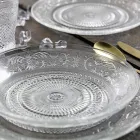 Transparente Glasteller Luxury Classic Decor 18-teilig - Palazzo Viadurini