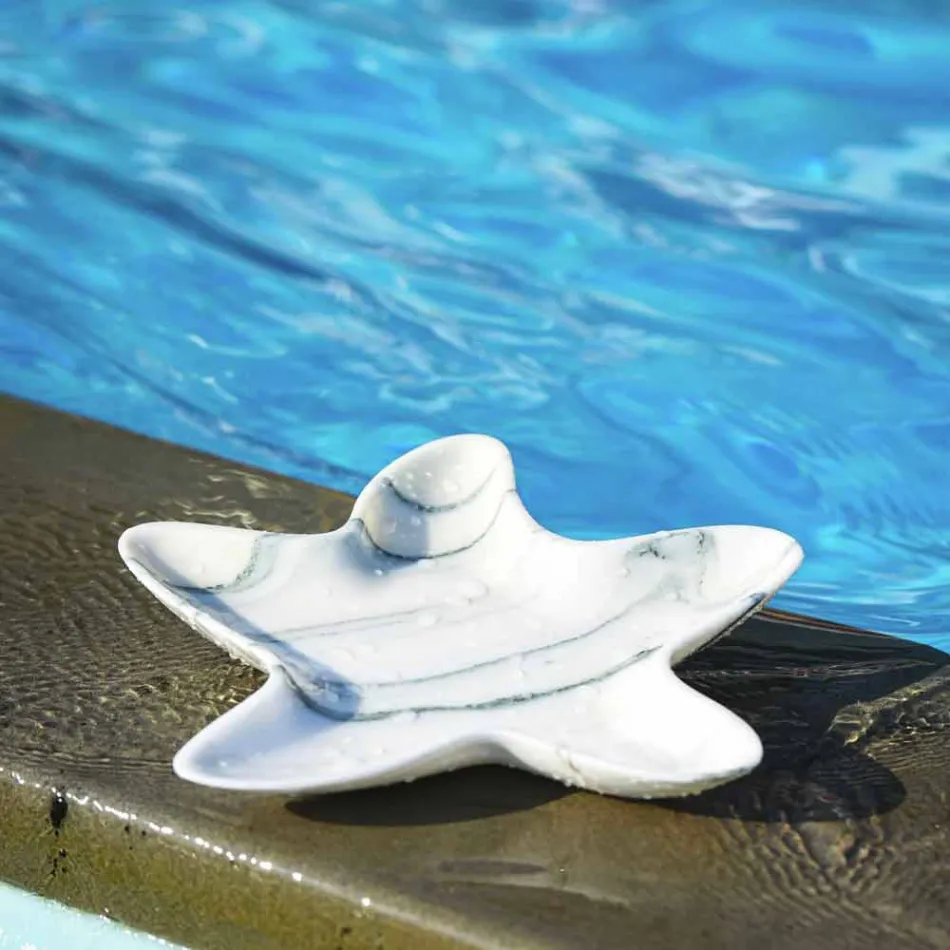 Moderne Marmortasse in Form eines Seesterns Made in Italy - Ticcio Viadurini