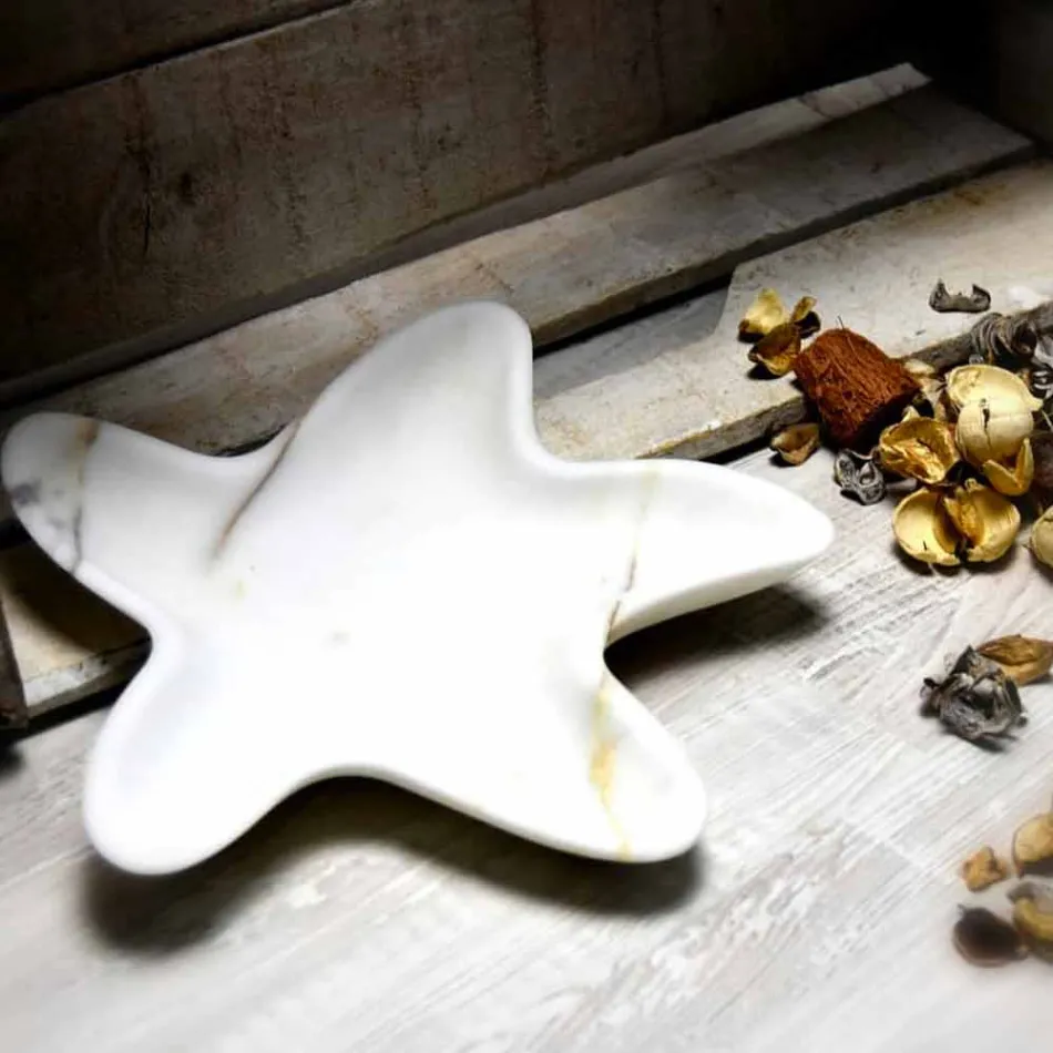 Moderne Marmortasse in Form eines Seesterns Made in Italy - Ticcio Viadurini