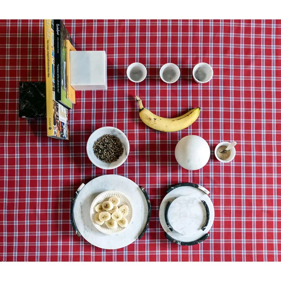 Moderne runde Platte aus Marmor Verschiedene Farben Made in Italy - Pin Viadurini