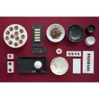 Runder Käseteller aus weißem oder schwarzem Marmor Made in Italy - Kirby Viadurini