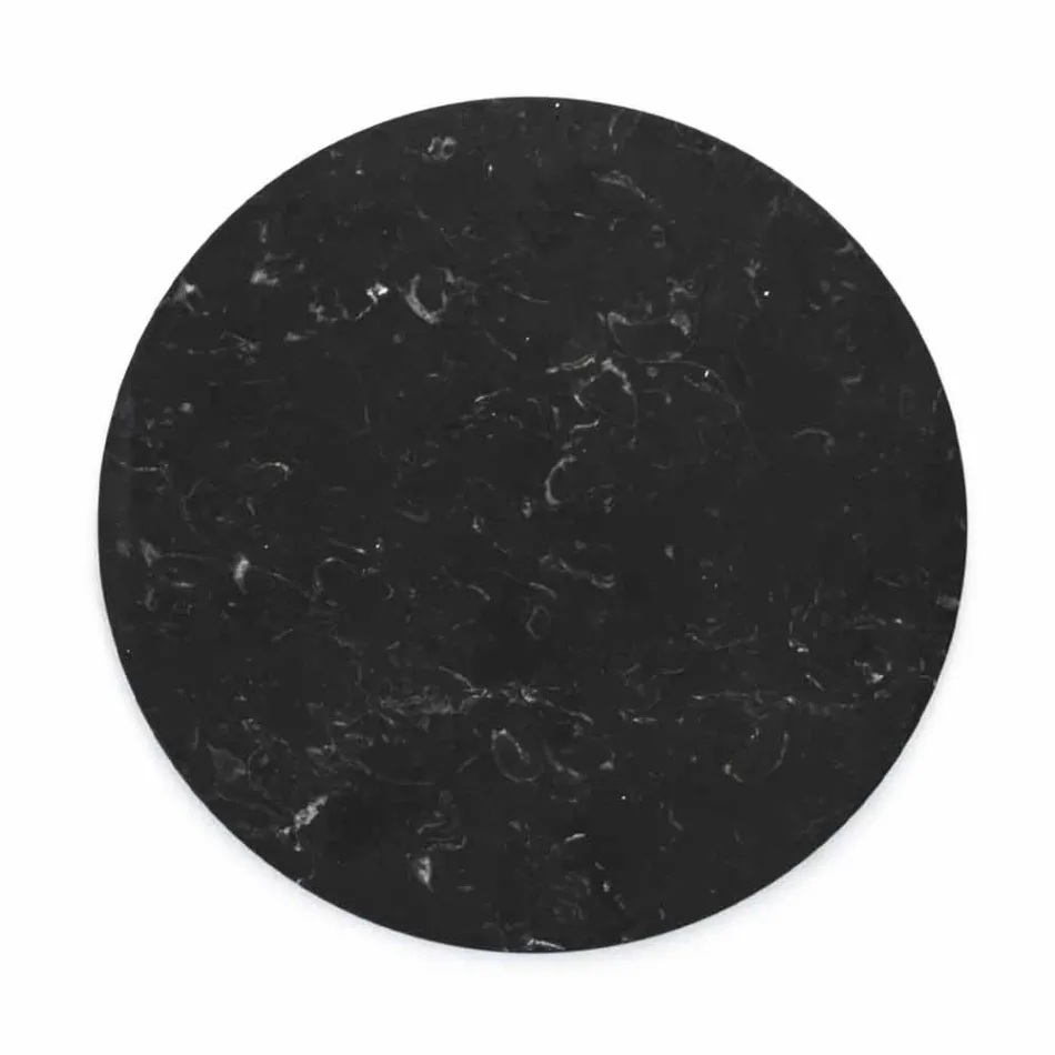 Runder Käseteller aus weißem oder schwarzem Marmor Made in Italy - Kirby Viadurini