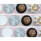 Runder Käseteller aus weißem oder schwarzem Marmor Made in Italy - Kirby Viadurini