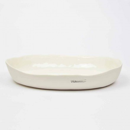 Luxus Design Weißes Porzellan Oval Servierteller - Arcimaesta Viadurini