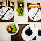 Runder Servierteller aus weißem Carrara-Marmor Made in Italy - Kamil Viadurini