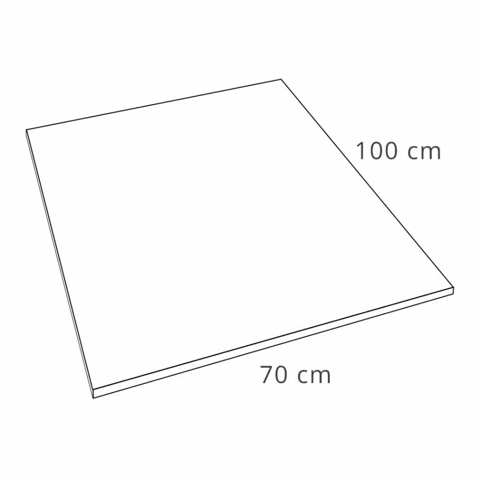 Duschwanne 100x70 in Weiß Resin Slate Effect Finish - Sommo Viadurini