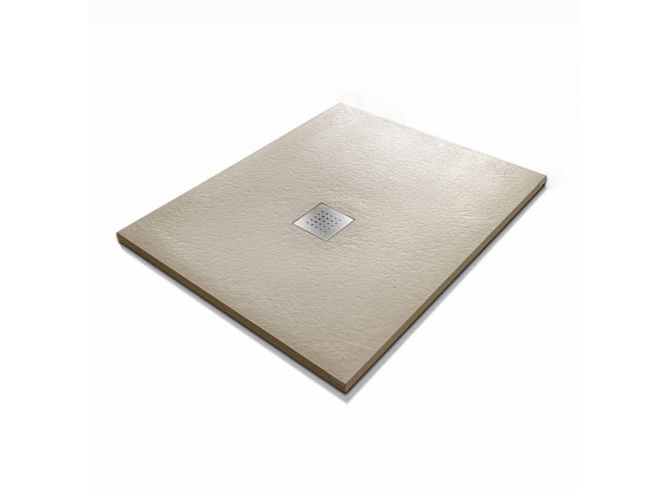 Duschwanne 100x80 in Resin Stone Effect Finish Modernes Design - Domio Viadurini