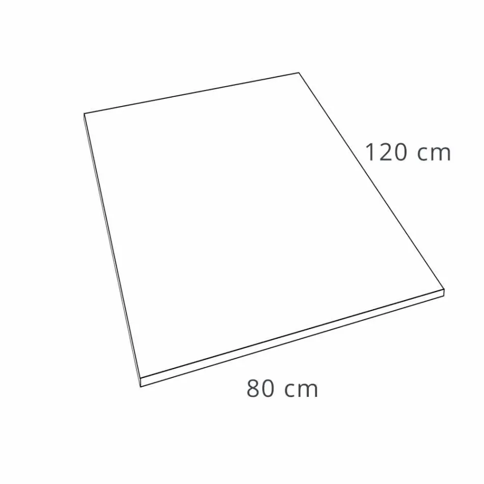 Duschwanne 120x80 cm in Resin Concrete Effect Modernes Design - Cupio Viadurini