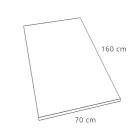 Duschwanne 160x70 Modernes Design in Schiefer-Effekt aus weißem Harz - Sommo Viadurini