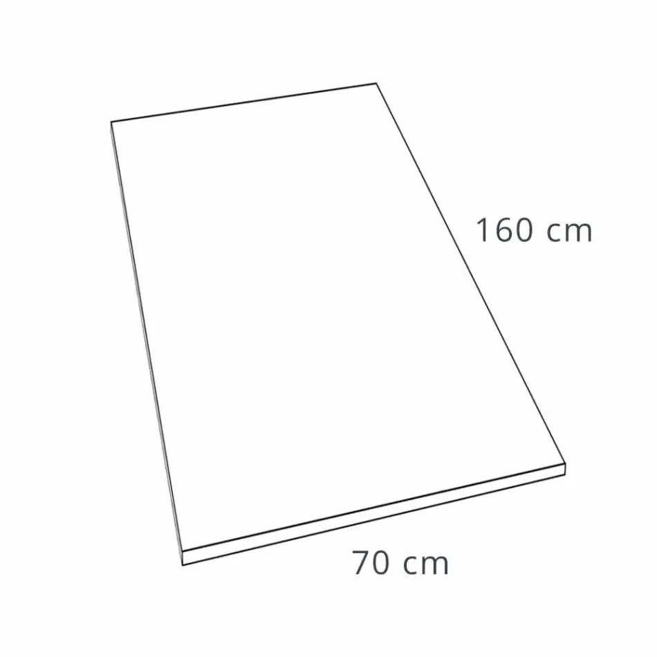 Duschwanne 160x70 Modernes Design in Schiefer-Effekt aus weißem Harz - Sommo Viadurini