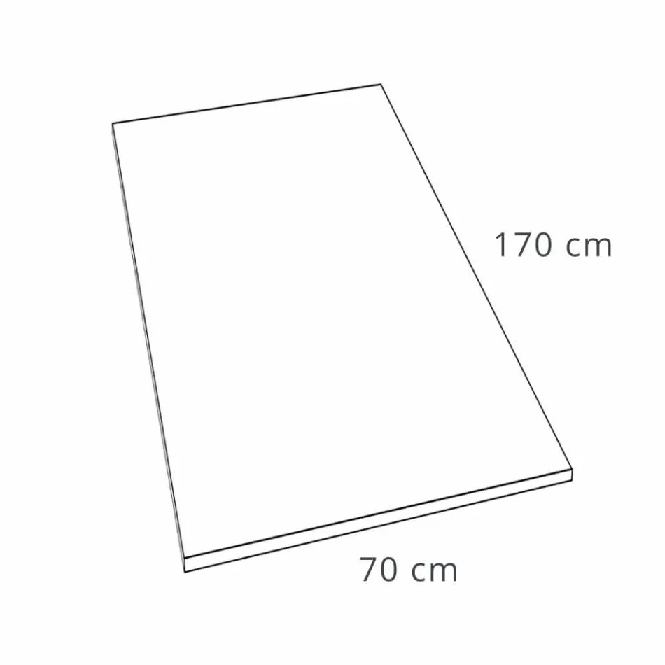 Duschwanne aus Kunstharz mit Betoneffekt 170x70 mit Stahlgitter - Cupio Viadurini