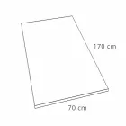 Duschwanne 170x70 aus Stein-Effekt-Harz mit Stahlgitter - Domio Viadurini