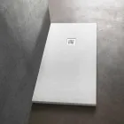 Duschwanne 170x70 aus Stein-Effekt-Harz mit Stahlgitter - Domio Viadurini