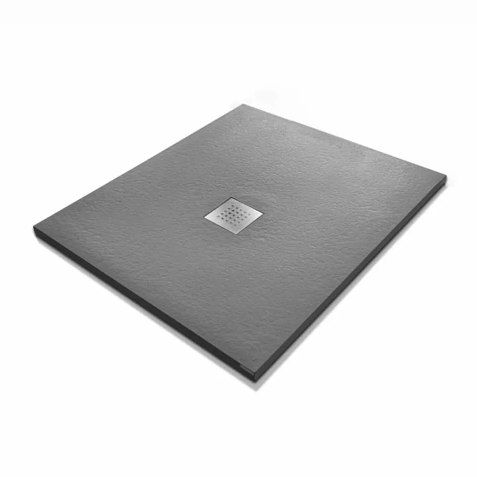 Duschwanne 90x70 in Resin Stone Effect Finish Modernes Design - Domio Viadurini