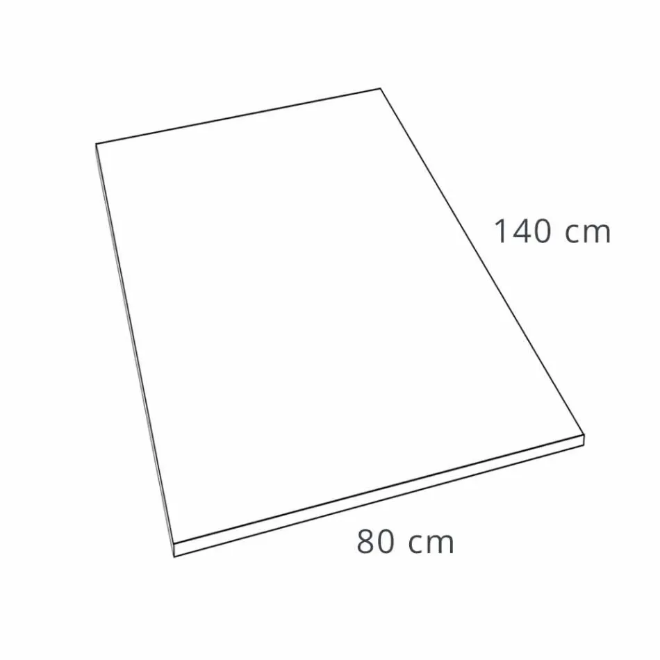 Duschwanne aus rechteckigem Harz mit weißem Samteffekt 140 x 80 cm - Estimo Viadurini