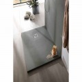 Duschwanne aus Harz mit Betoneffekt 140x90 Modernes Design - Cupio