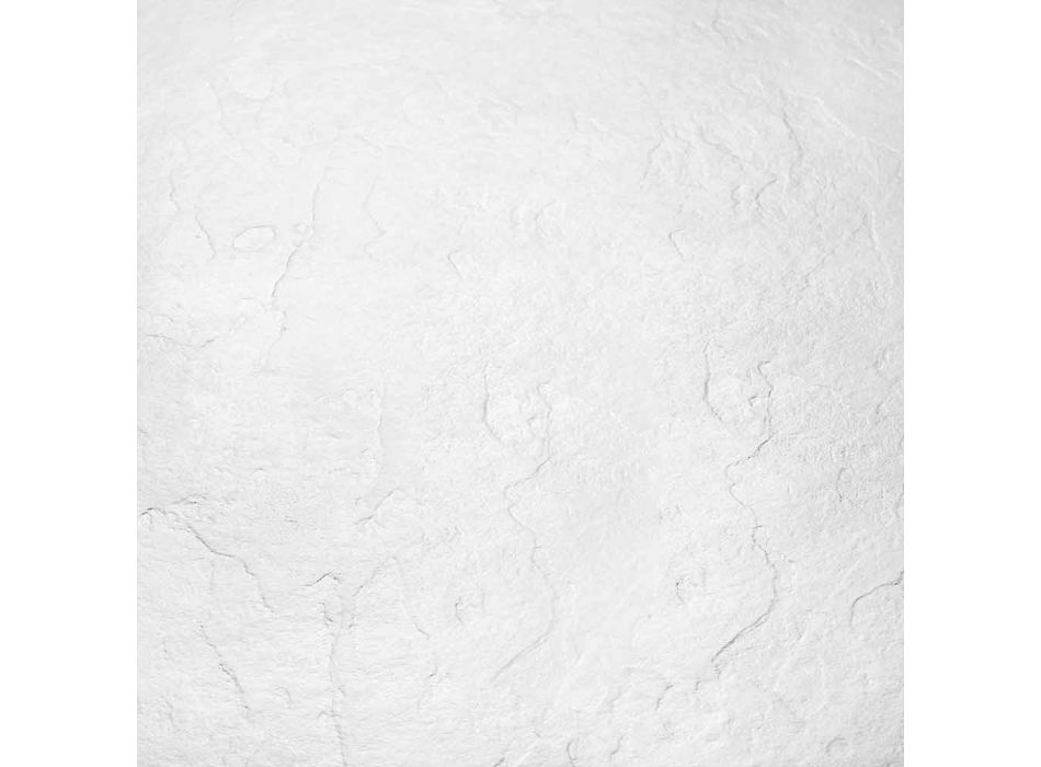 Moderne Duschwanne aus weißem Harz mit Schiefer-Effekt (140 x 90 - Sommo) Viadurini