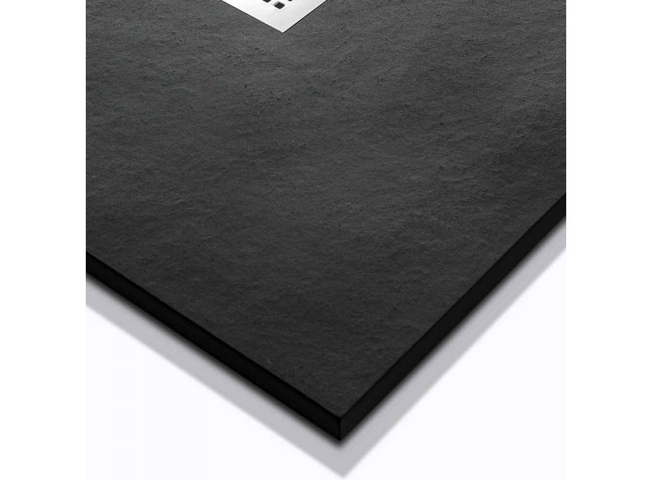 Moderne quadratische Duschwanne 90x90 aus Stein-Effekt-Harz - Domio Viadurini